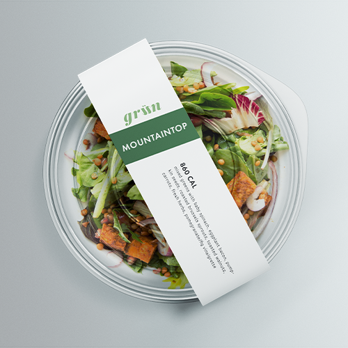 Salad label mockup